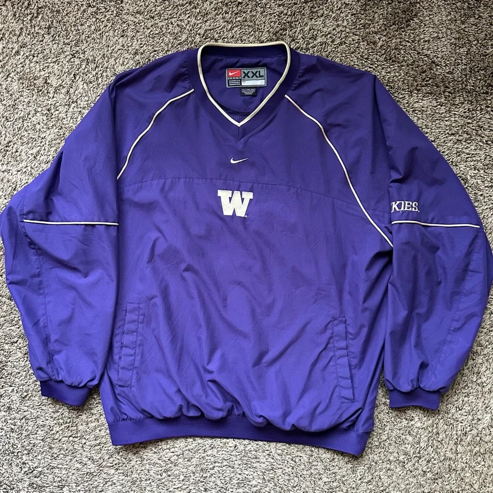 Washington Huskies Vintage Pullover Lightweight Jacket XXL Nike Center Swoosh - Picture 1 of 12